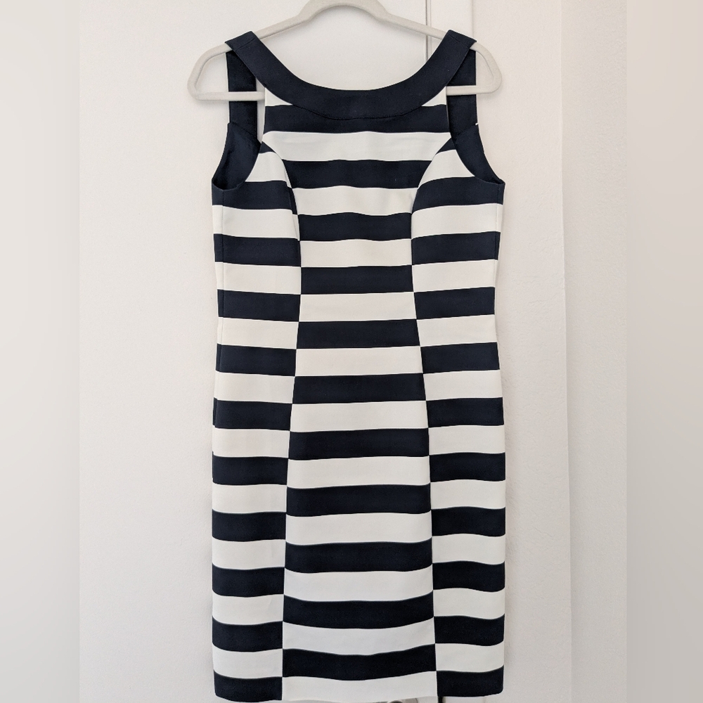 H&M Navy and White Striped Mini Dress